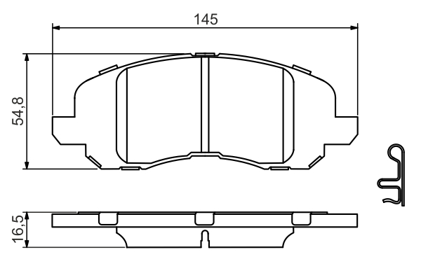 Brake Pad Set, disc brake - 0 986 494 575 BOSCH