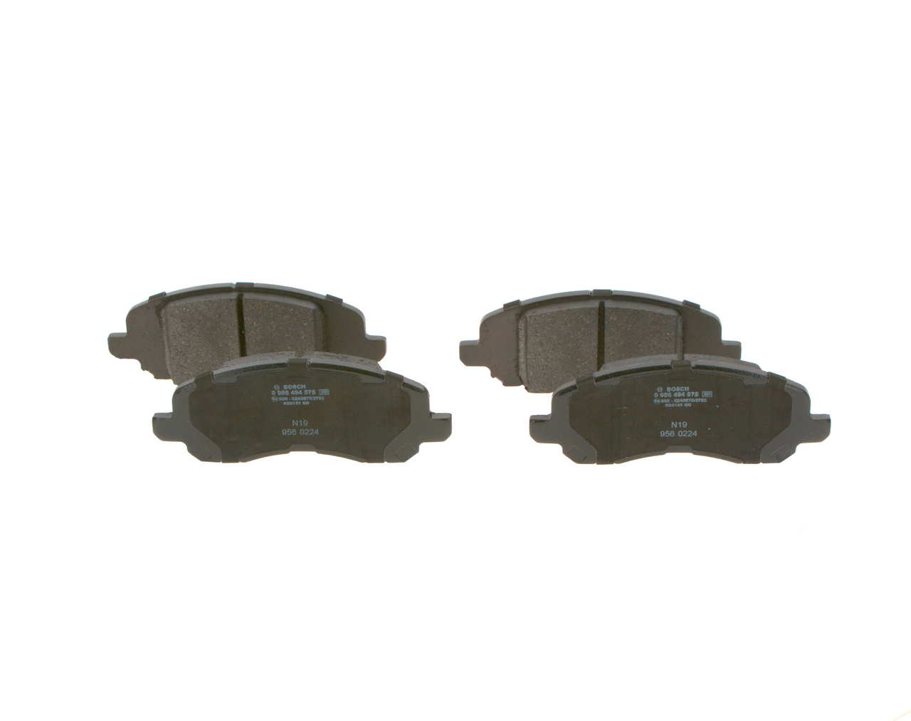 Комплект тормозных колодок, дисковый тормоз - 0 986 494 575 BOSCH