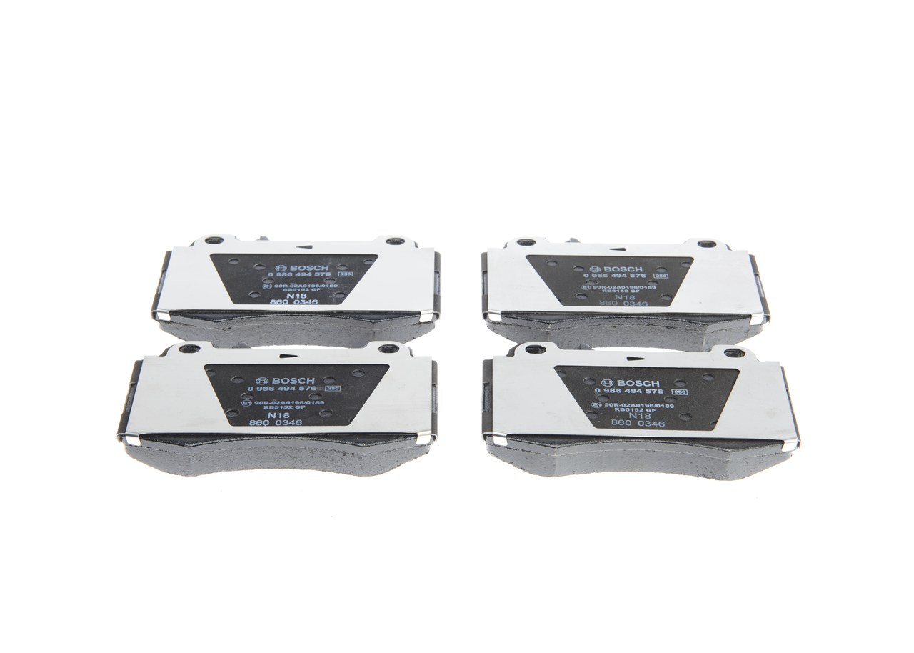 Brake Pad Set, disc brake - 0 986 494 576 BOSCH