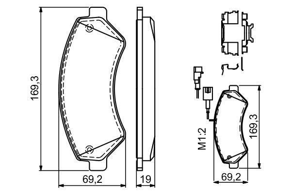 Brake Pad Set, disc brake - 0 986 494 580 BOSCH