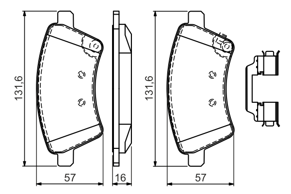 Brake Pad Set, disc brake - 0 986 494 584 BOSCH