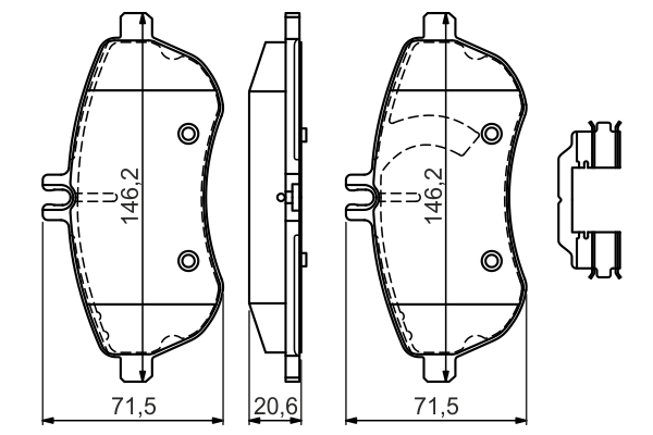 Brake Pad Set, disc brake - 0 986 494 593 BOSCH