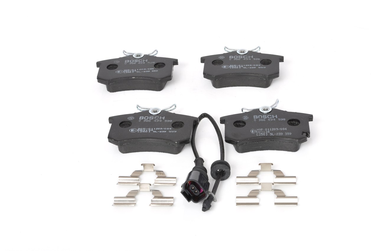 Brake Pad Set, disc brake - 0 986 494 598 BOSCH