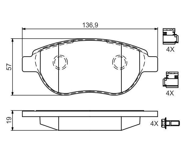 Brake Pad Set, disc brake - 0 986 494 602 BOSCH