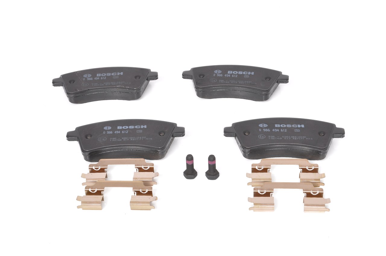 Brake Pad Set, disc brake - 0 986 494 612 BOSCH