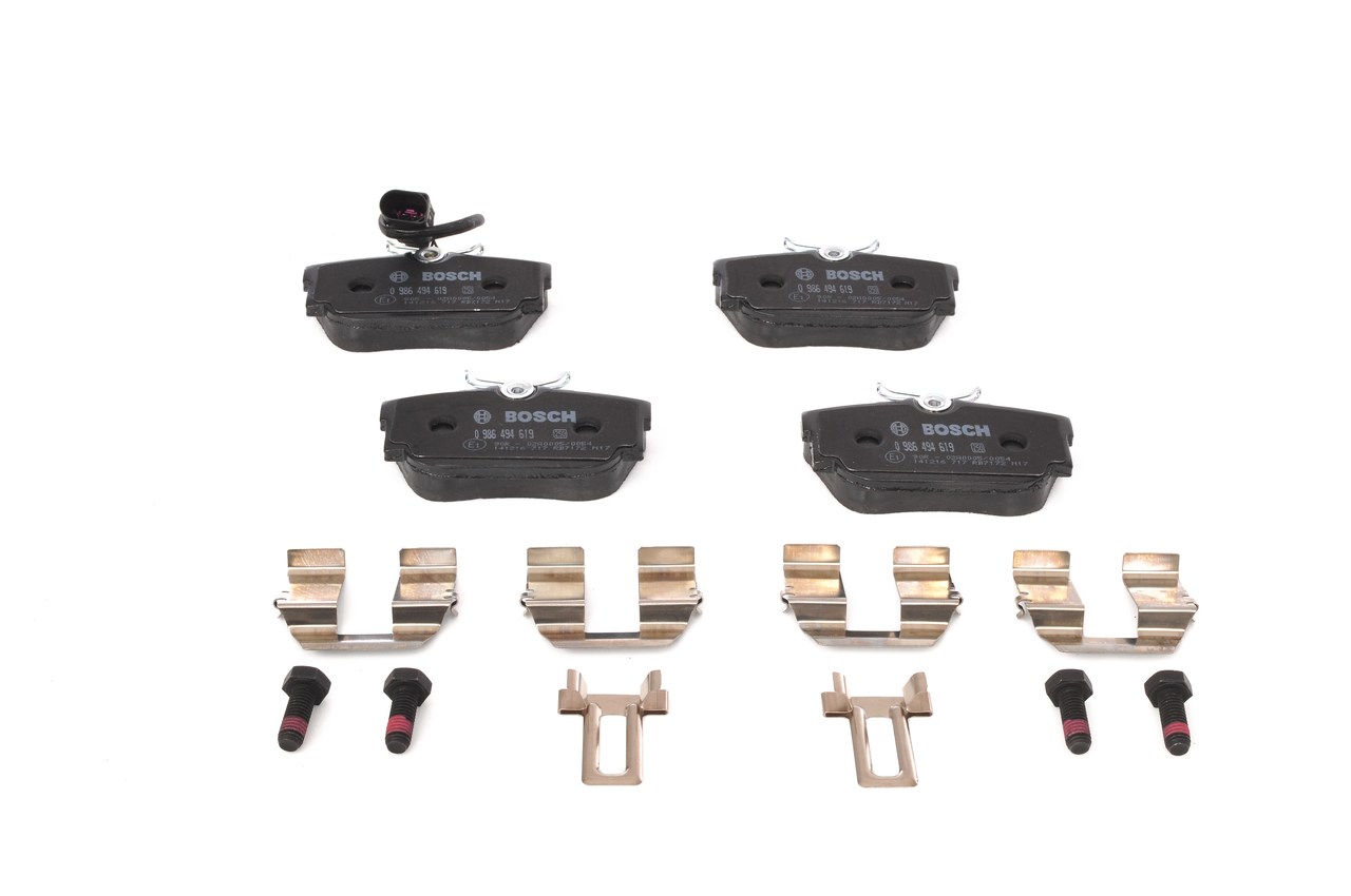 Kit pastiglie freno, Freno a disco - 0 986 494 619 BOSCH
