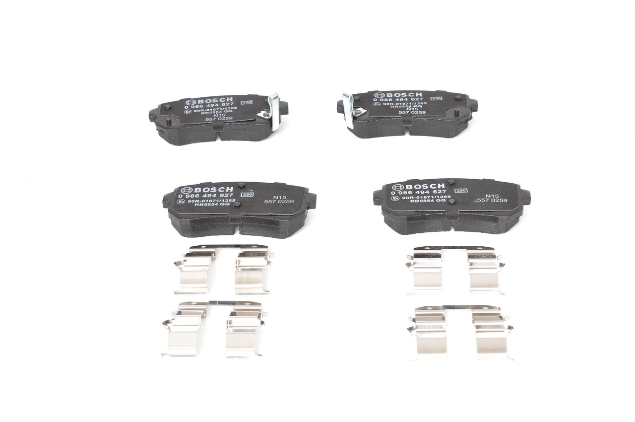 Brake Pad Set, disc brake - 0 986 494 627 BOSCH