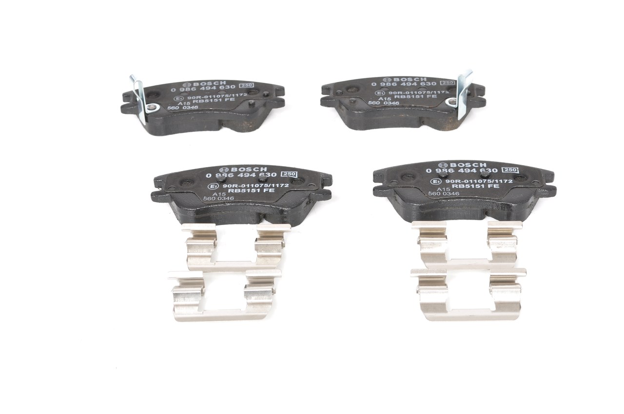 Brake Pad Set, disc brake - 0 986 494 630 BOSCH