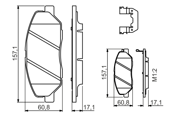 Brake Pad Set, disc brake - 0 986 494 631 BOSCH