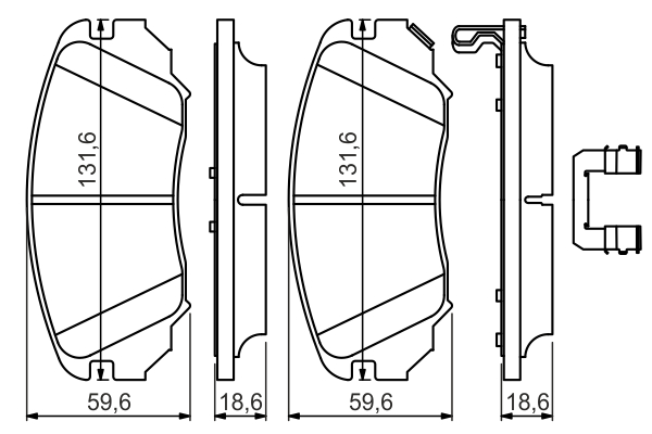 Brake Pad Set, disc brake - 0 986 494 632 BOSCH