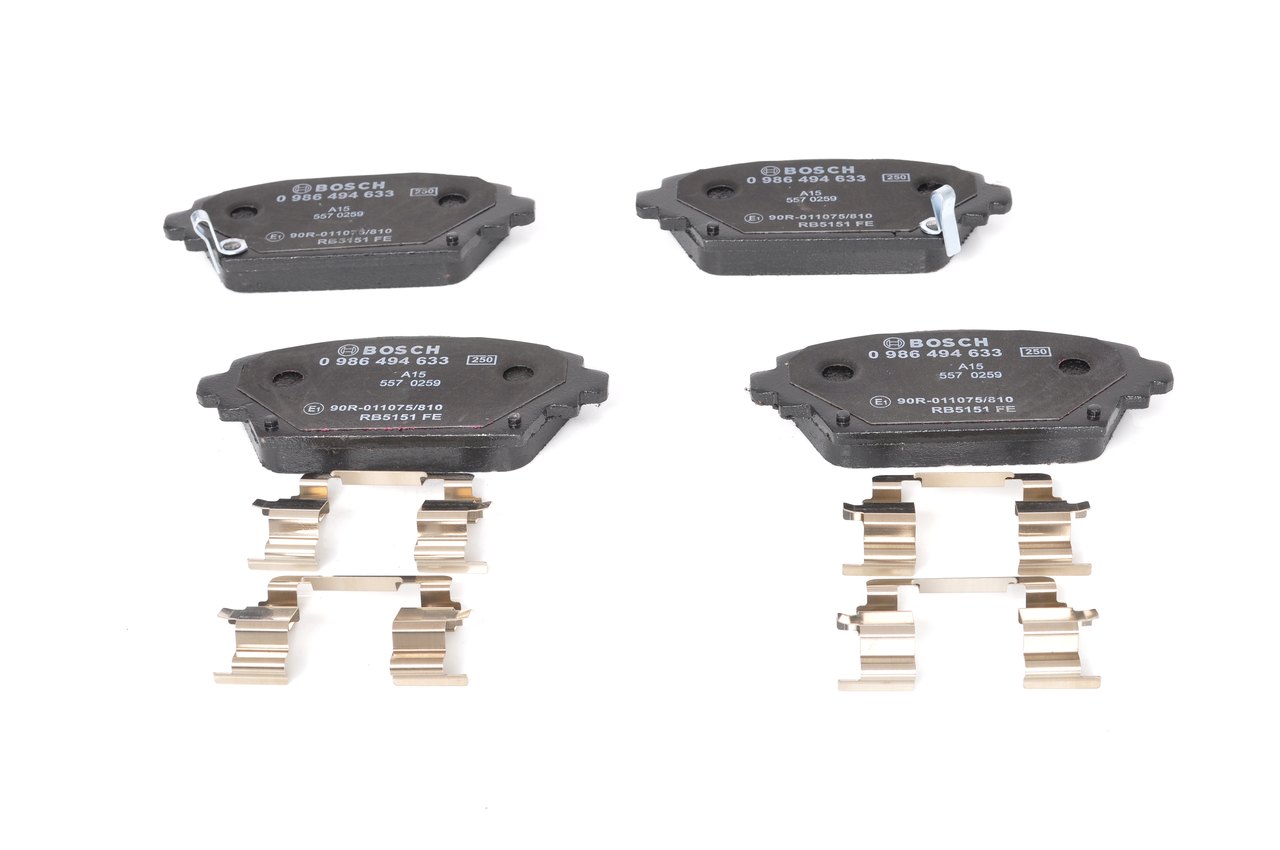 Brake Pad Set, disc brake - 0 986 494 633 BOSCH