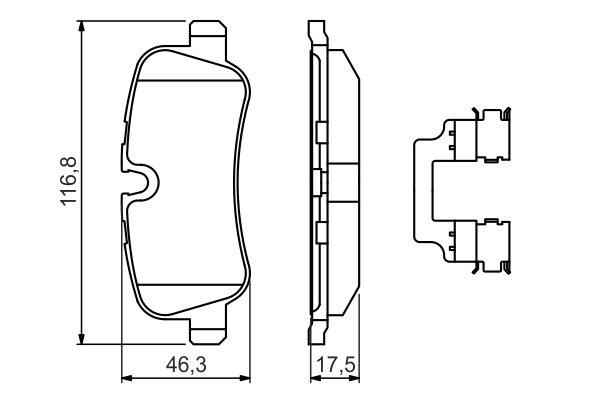 Brake Pad Set, disc brake - 0 986 494 636 BOSCH