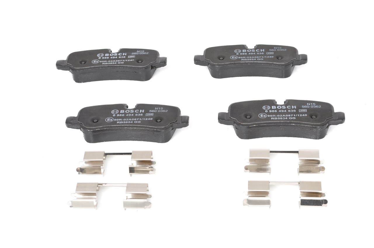 Brake Pad Set, disc brake - 0 986 494 636 BOSCH