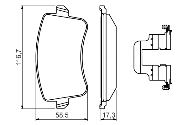 Brake Pad Set, disc brake - 0 986 494 637 BOSCH