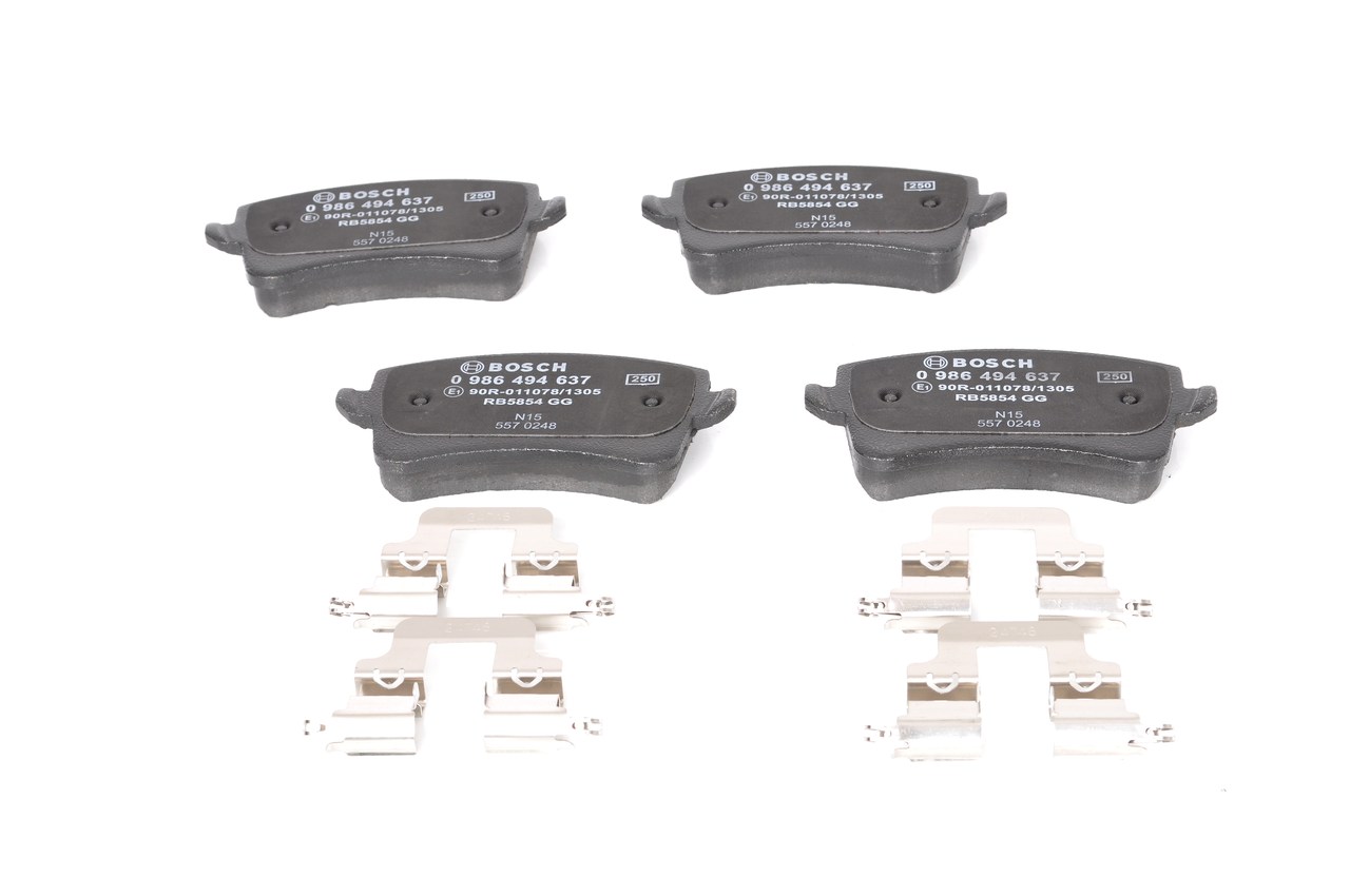 Brake Pad Set, disc brake - 0 986 494 637 BOSCH