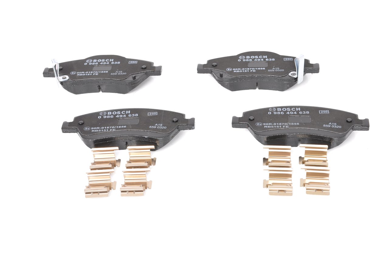 Brake Pad Set, disc brake - 0 986 494 638 BOSCH