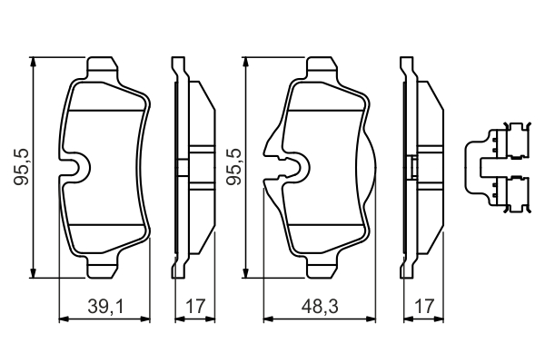 Brake Pad Set, disc brake - 0 986 494 645 BOSCH