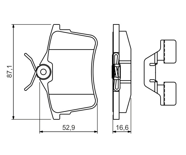 Brake Pad Set, disc brake - 0 986 494 646 BOSCH