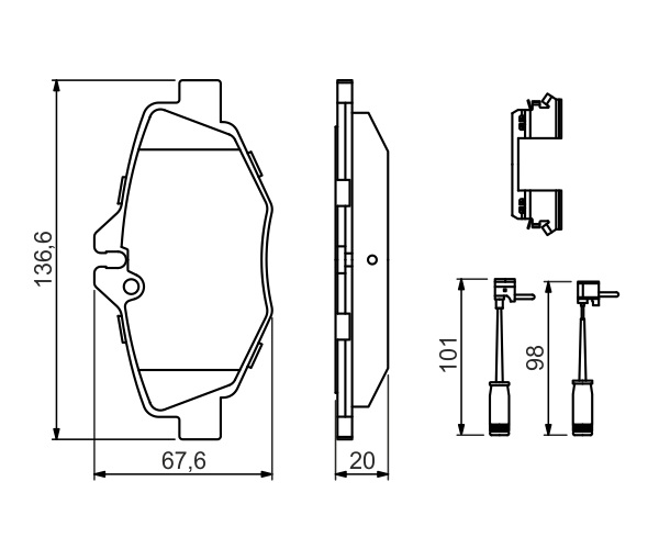 Brake Pad Set, disc brake - 0 986 494 647 BOSCH