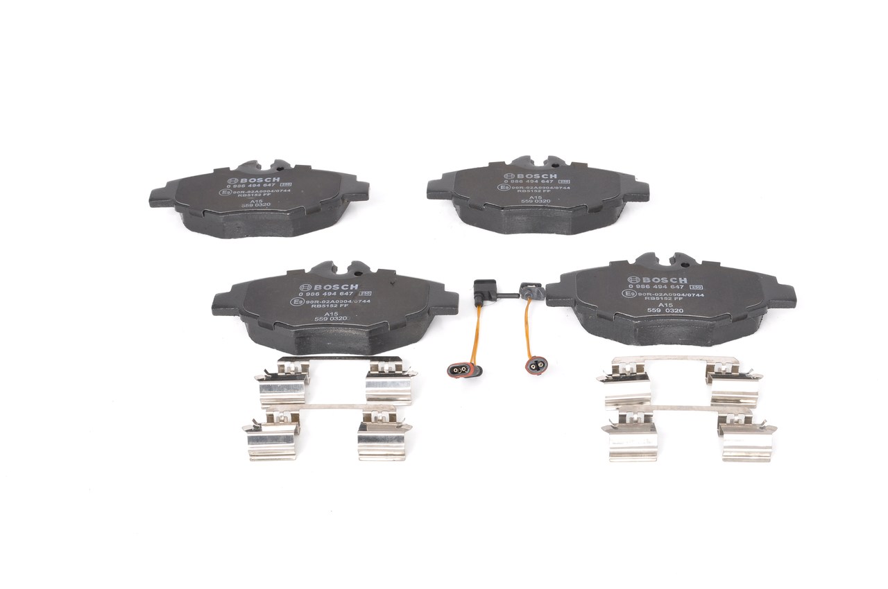 Brake Pad Set, disc brake - 0 986 494 647 BOSCH