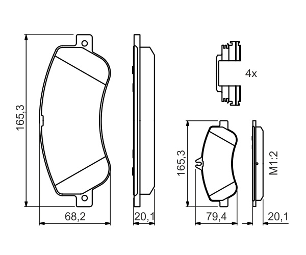 Brake Pad Set, disc brake - 0 986 494 648 BOSCH