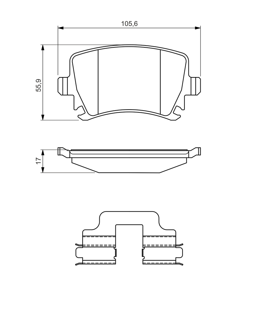 Brake Pad Set, disc brake - 0 986 494 649 BOSCH