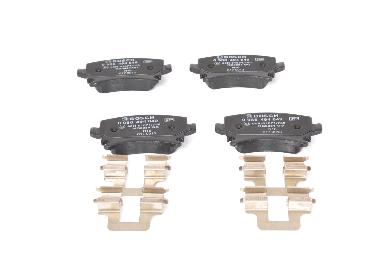 Brake Pad Set, disc brake - 0 986 494 649 BOSCH