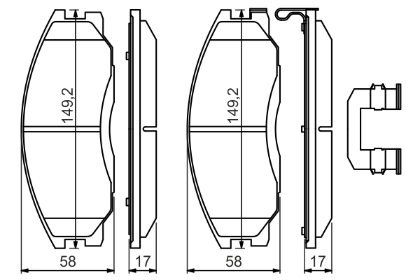 Brake Pad Set, disc brake - 0 986 494 650 BOSCH