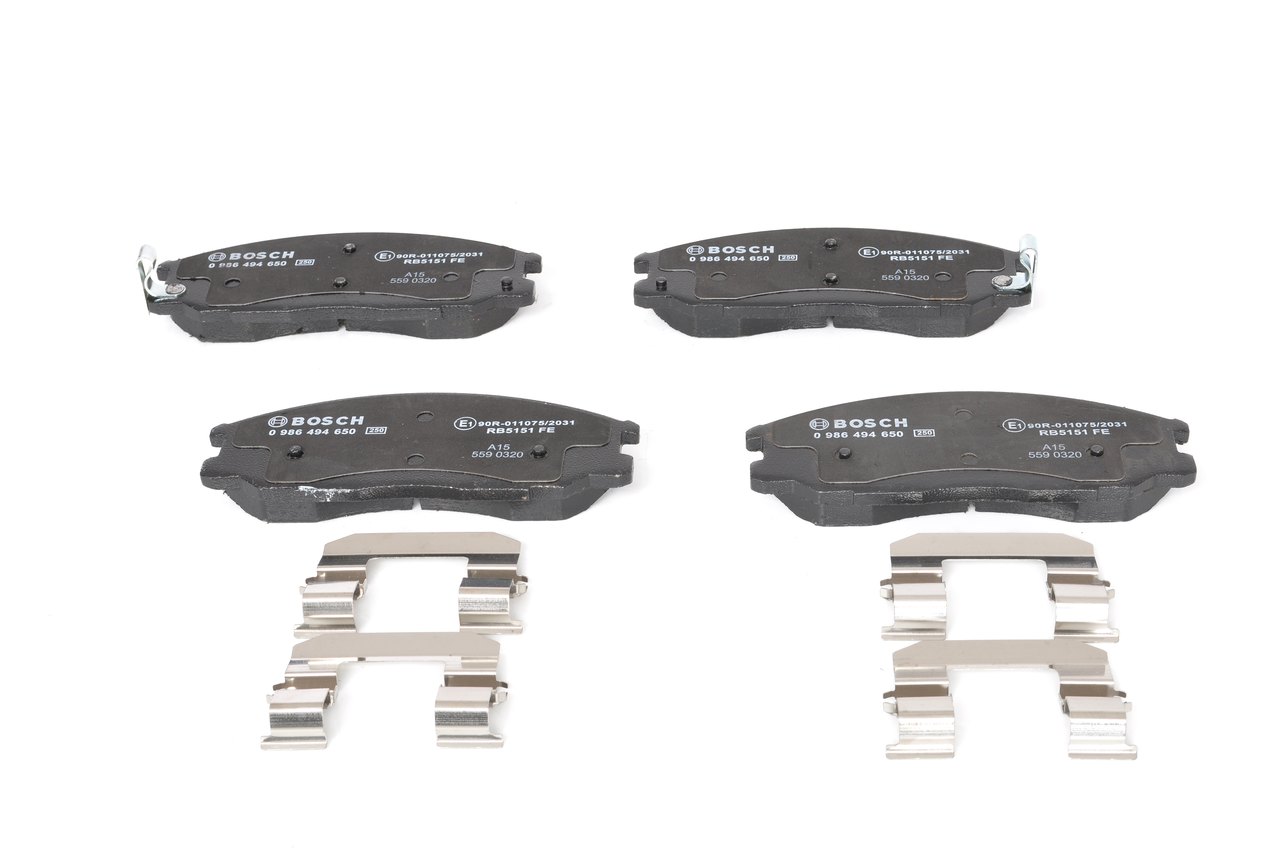 Brake Pad Set, disc brake - 0 986 494 650 BOSCH