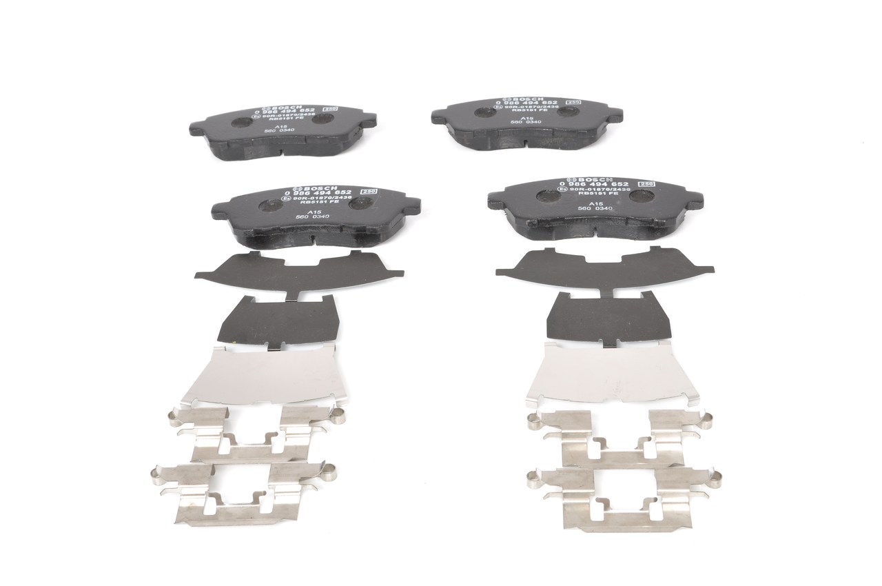Brake Pad Set, disc brake - 0 986 494 652 BOSCH