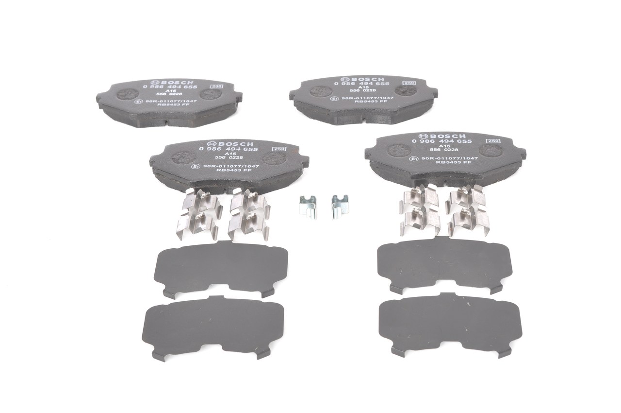 Brake Pad Set, disc brake - 0 986 494 655 BOSCH