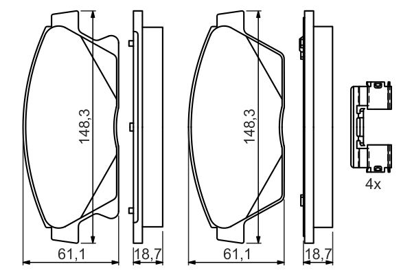 Brake Pad Set, disc brake - 0 986 494 657 BOSCH