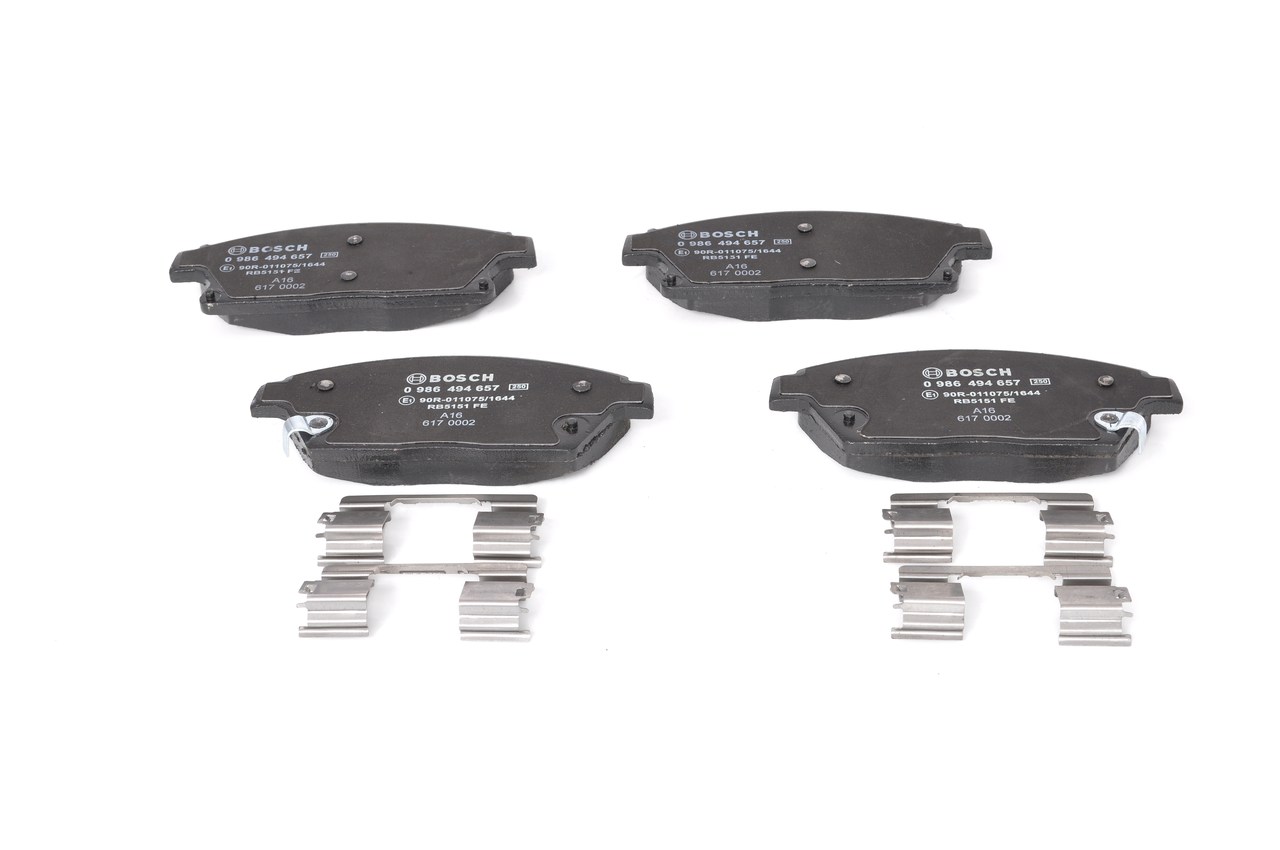 Brake Pad Set, disc brake - 0 986 494 657 BOSCH