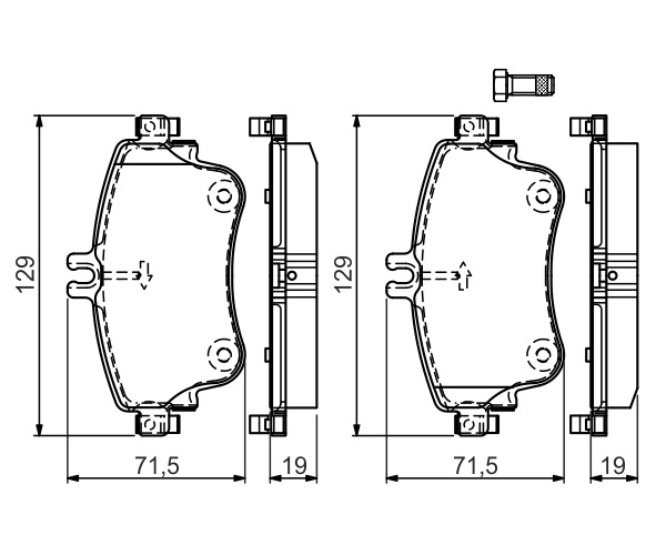 Brake Pad Set, disc brake - 0 986 494 663 BOSCH