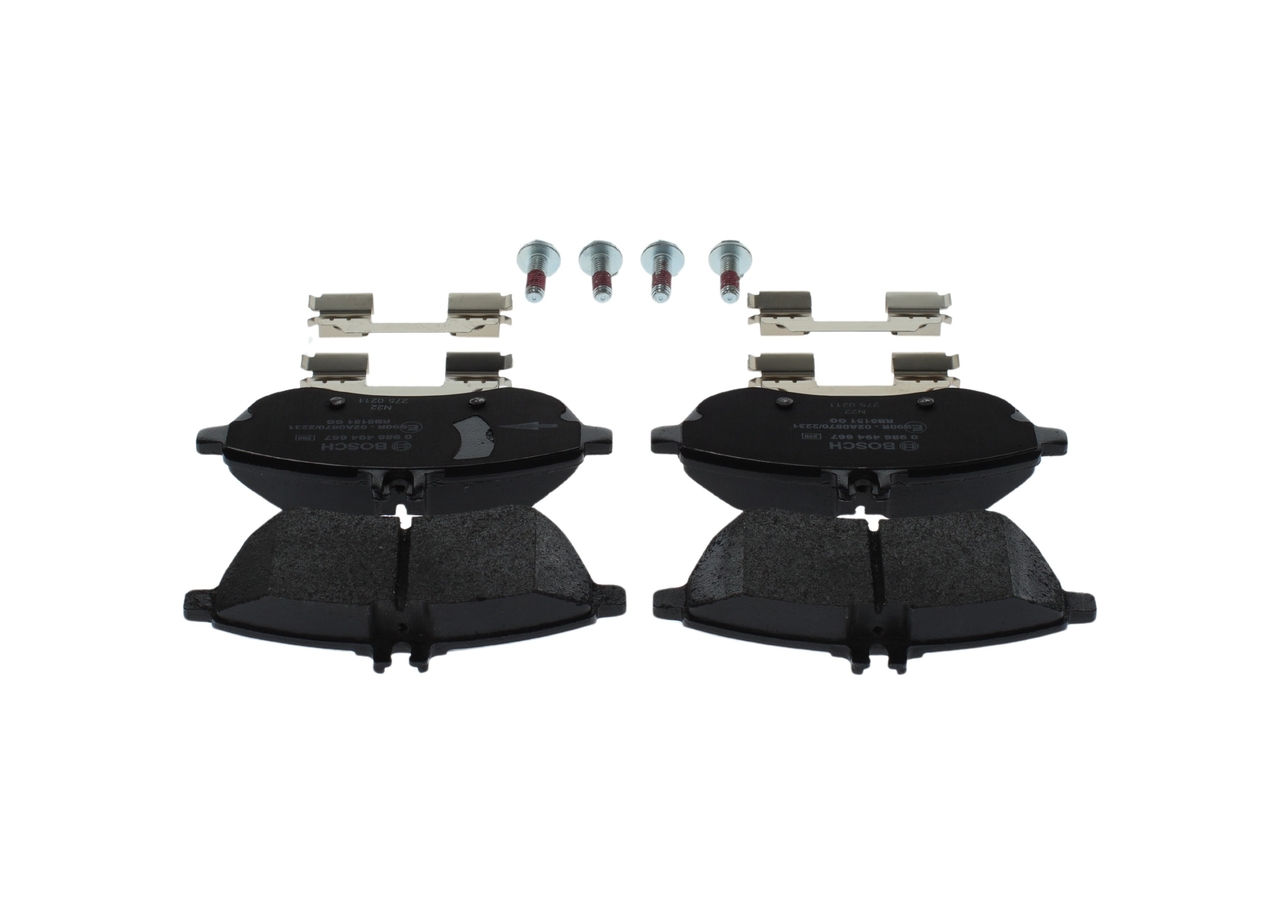 Brake Pad Set, disc brake - 0 986 494 667 BOSCH