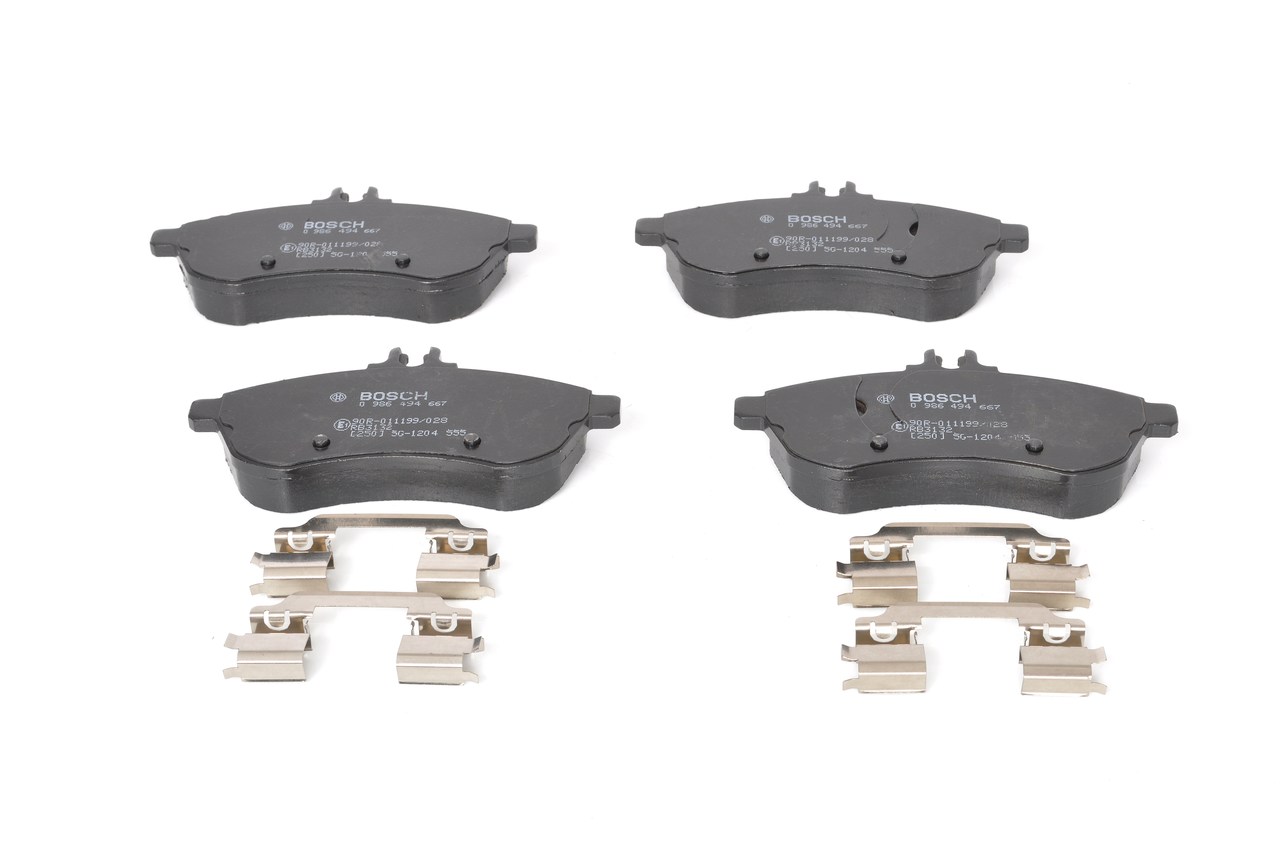 Brake Pad Set, disc brake - 0 986 494 667 BOSCH