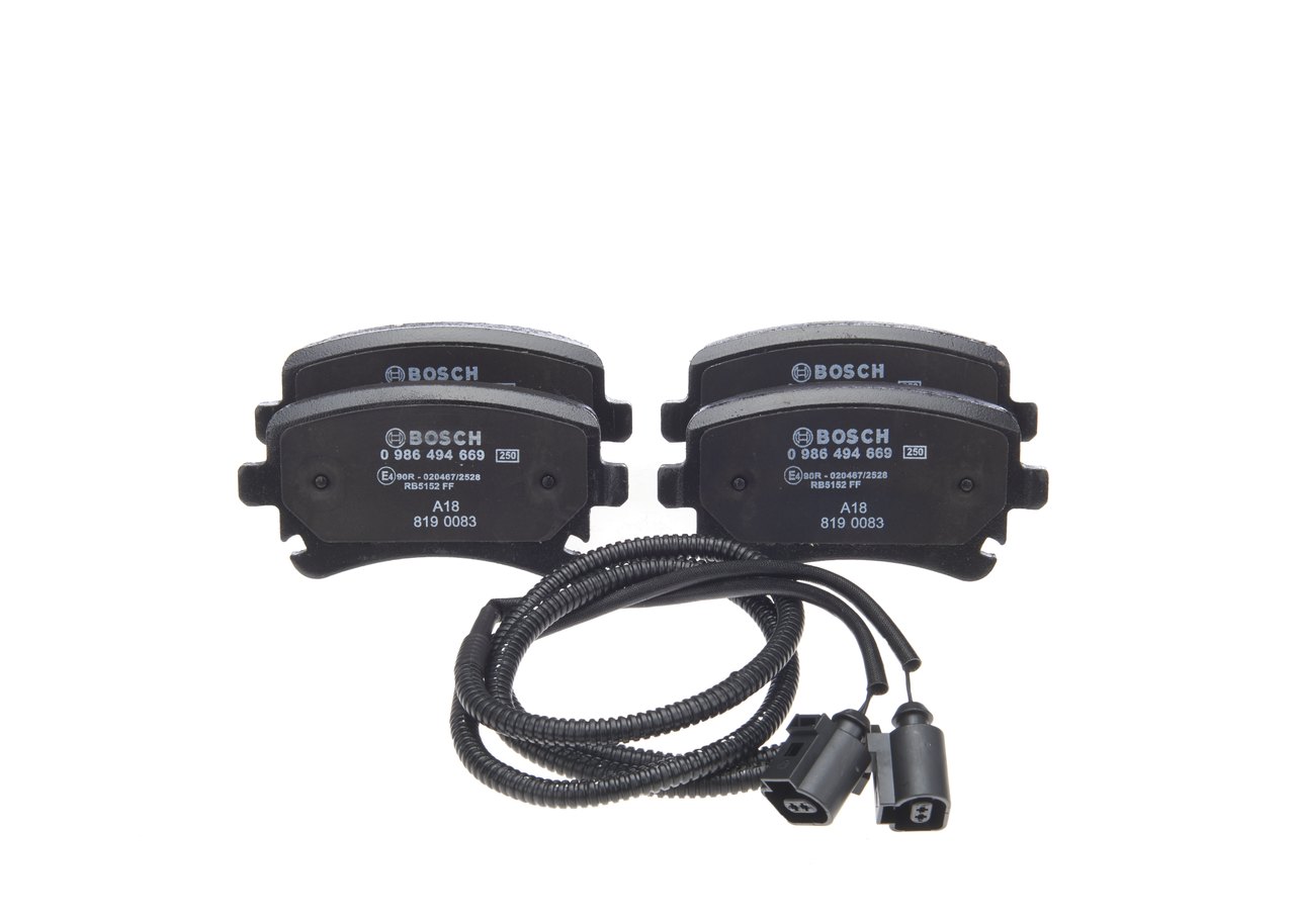 Brake Pad Set, disc brake - 0 986 494 669 BOSCH