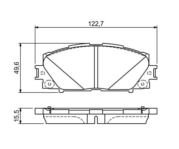 Brake Pad Set, disc brake - 0 986 494 670 BOSCH