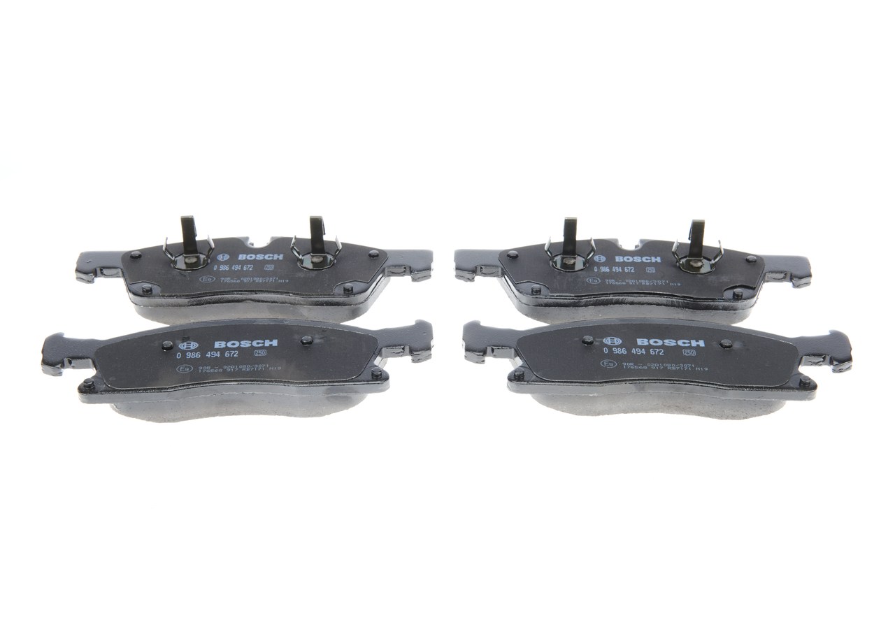 Brake Pad Set, disc brake - 0 986 494 672 BOSCH