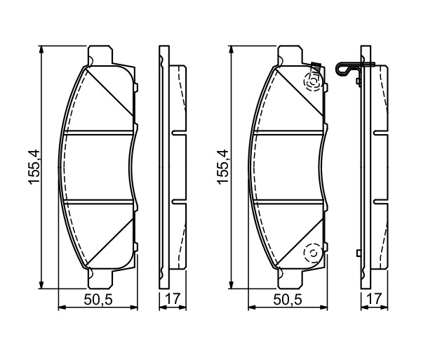 Brake Pad Set, disc brake - 0 986 494 673 BOSCH