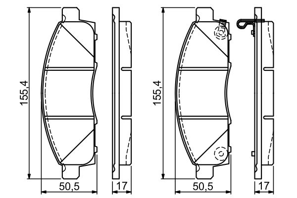 Brake Pad Set, disc brake - 0 986 494 673 BOSCH
