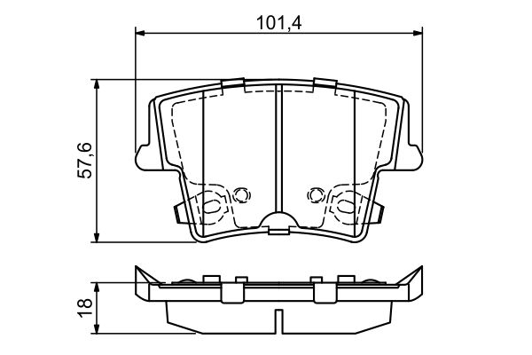 Brake Pad Set, disc brake - 0 986 494 678 BOSCH