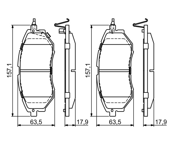 Brake Pad Set, disc brake - 0 986 494 679 BOSCH