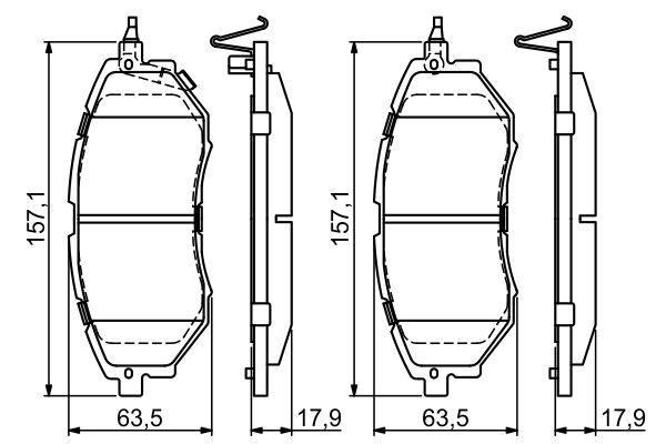 Brake Pad Set, disc brake - 0 986 494 679 BOSCH