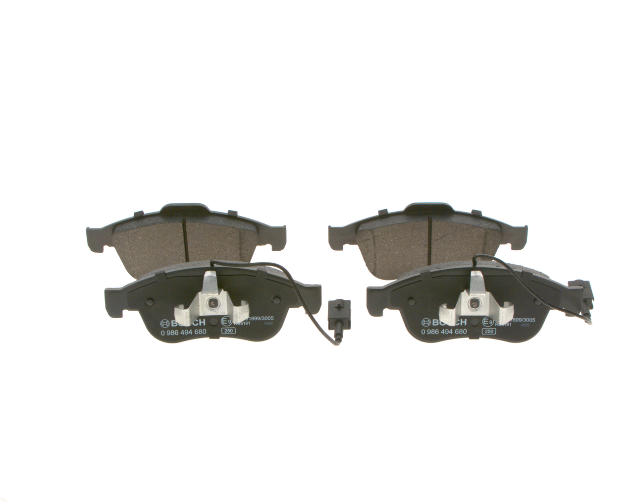 Brake Pad Set, disc brake - 0 986 494 680 BOSCH