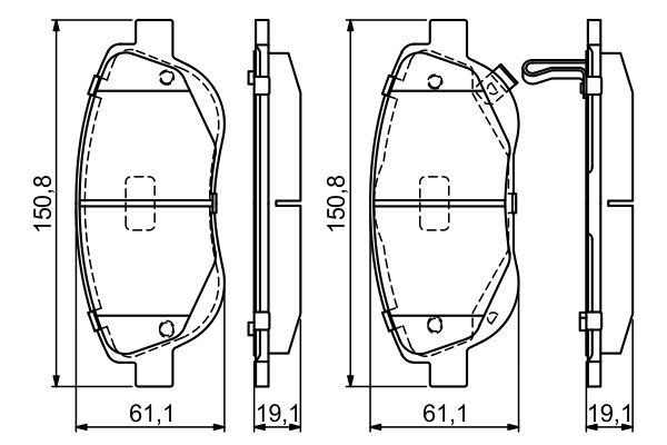 Brake Pad Set, disc brake - 0 986 494 682 BOSCH