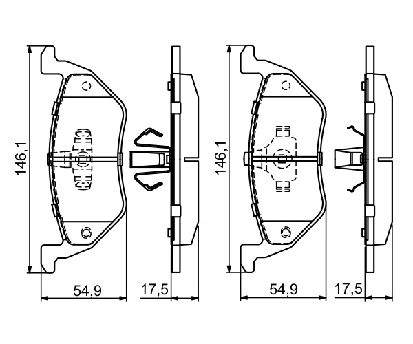 Brake Pad Set, disc brake - 0 986 494 683 BOSCH
