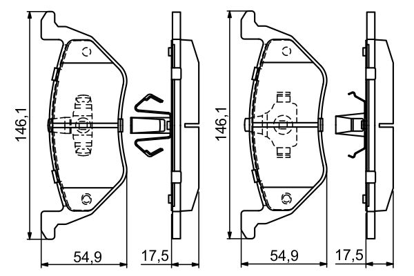 Brake Pad Set, disc brake - 0 986 494 683 BOSCH
