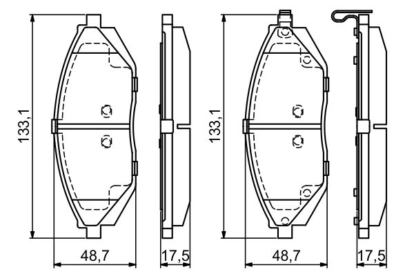 Brake Pad Set, disc brake - 0 986 494 684 BOSCH