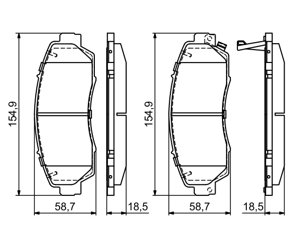 Brake Pad Set, disc brake - 0 986 494 685 BOSCH